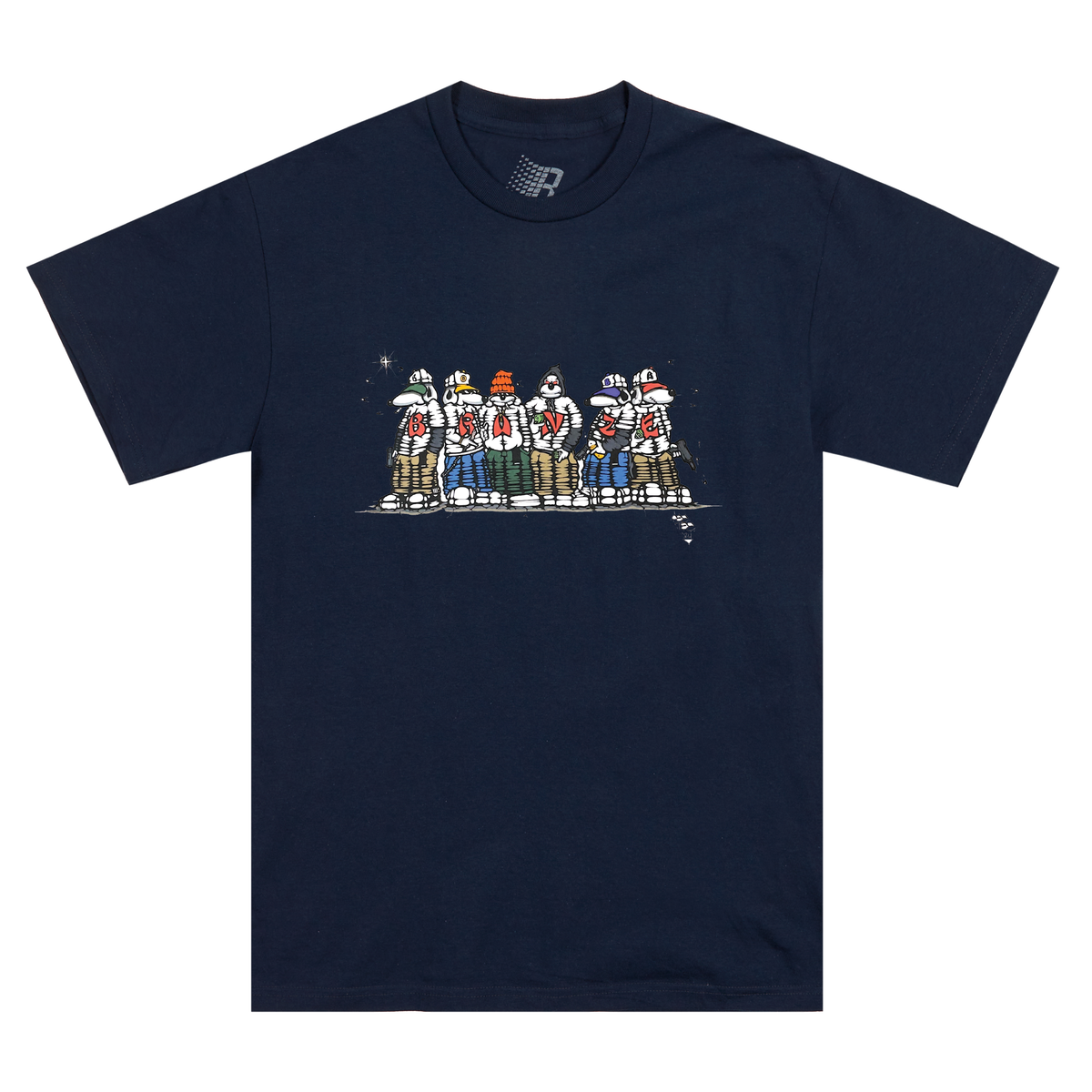 Bronze 56k Dog Gang T-Shirt - Navy