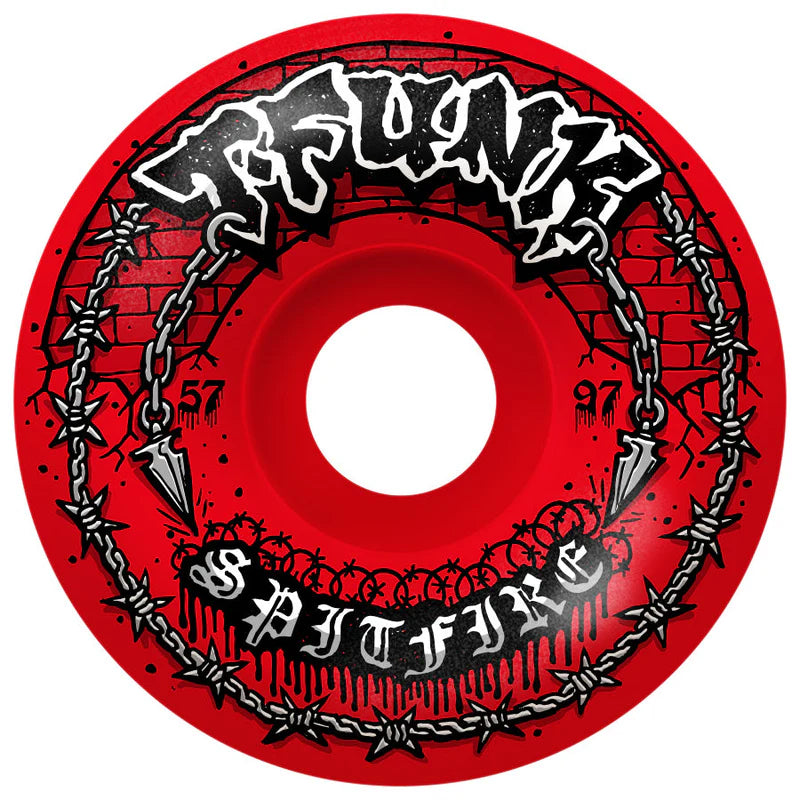Spitfire F4 97D T-Funk Raw Radial Full Red -(57mm)